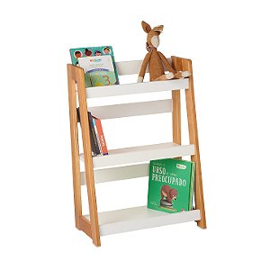 Estante Porta Livros de Chão - Branco