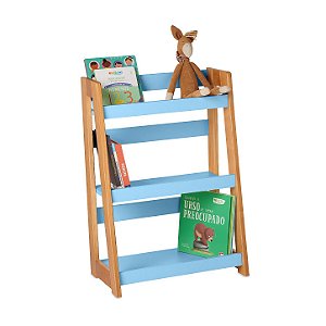 Estante Porta Livros de Chão - Azul