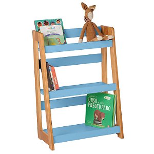Estante Porta Livros de Chão - Azul