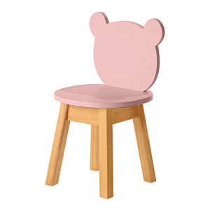 Cadeira Infantil Urso - Rosa Blush