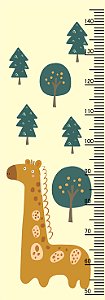 Régua de Crescimento Adesiva Girafa Selva