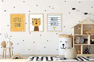 Kit Quadro Infantil Little Tiger