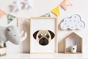 Quadro Infantil Cachorro Pug