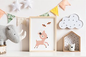 Quadro Infantil Bambi Borboletas