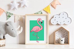 Quadro Infantil Flamingo