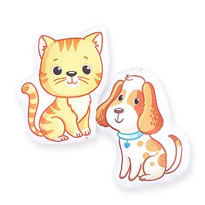 Kit de Almofadas Infantis Gato e Cachorro