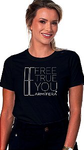 T-shirt ARMÍFERA  "BE FREE" - Preta