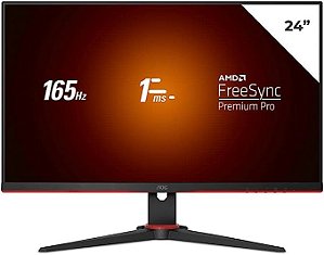 MONITOR GAMER AOC VIPER, 23.8 POL, VA, FHD, 165HZ, 1MS, FREESYNC- HVB6L7TWL