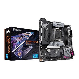 Placa Mãe Gigabyte B760M AORUS ELITE (rev. 1.0), LGA 1700, DDR5-XZ983SJHW