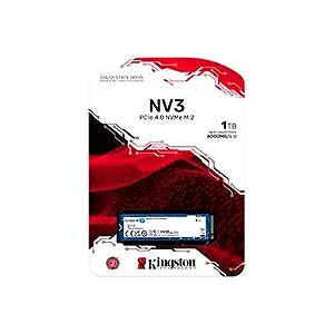 SSD Kingston NV3, 1 TB, M.2 2280, PCIe 4.0 x4, NVMe, Leitura: 6000 MB/s -  SUW5TLW27