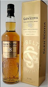 WHISKY GLEN SCOTIA 18 ANOS EM DOSE 50 ML