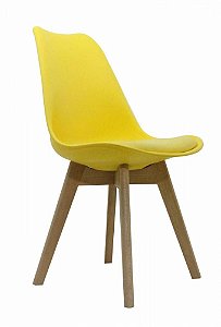 Cadeira Saarinen Wood Amarela