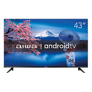 Smart TV AIWA 43” Android Full HD Borda Ultrafina HDR10 Dolby Áudio AWS-TV-43-BL-02-A