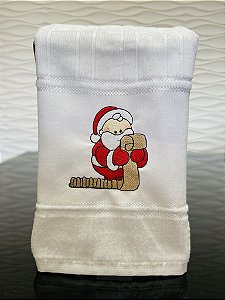 Toalha de Natal - Papai Noel com a lista