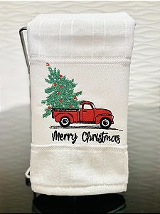 Toalha de Natal - Camionete natalina