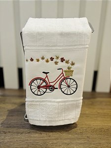 Toalha bicicleta com folhas