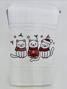 Toalha de Natal - Trio de Gatinhos
