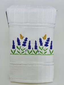 Toalha de Lavanda com Borboletas