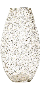 VASO EM VIDRO GOTAS DOURADAS