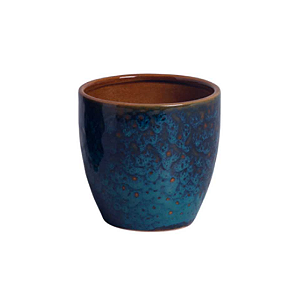 Vaso Orquídea Esmaltado M Azul Caramelo