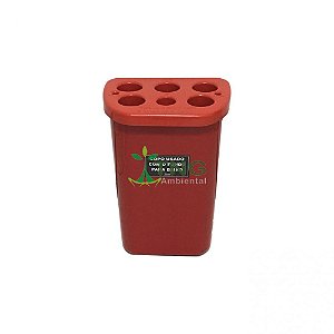 Lixeira Para Copos Usados Em Plástico Com 06 Aberturas