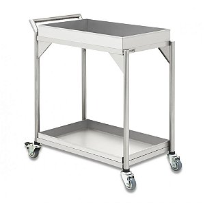 Carro Auxiliar 2 Bandejas Em Aço Inox 304
