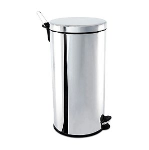 Lixeira 30 Litros Em Aço Inox Com Pedal