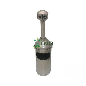 Bituqueira Com Lixeira de 20 Litros Em Aço Inox