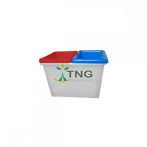 Lixeira 32 Litros Em Polietileno Com Duas Divisórias