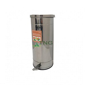 Lixeira 25 Litros Em Aço Inox Com Pedal - Coleta de Máscaras