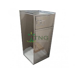 Lixeira 100 Litros Em Aço Inox Modelo Fast Food