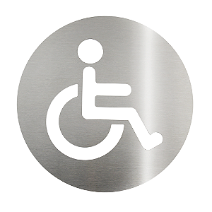Placa Em Aço Inox Escovado - Acessível