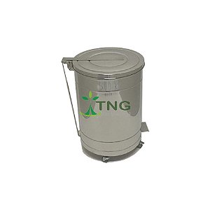 Lixeira 60 Litros Em Aço Inox Com Pedal e Rodas