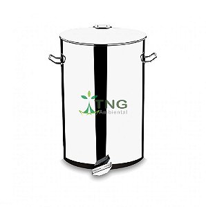 Lixeira 75 Litros Em Aço Inox Com Pedal e Balde Interno