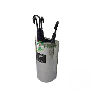 Porta Guarda-Chuva Em Aço Inox Meia-Lua