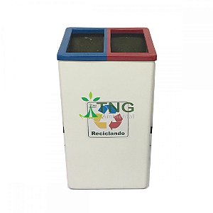 Lixeira 120 Litros Com Duas Divisórias