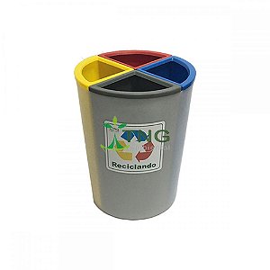 Lixeira 200 Litros Com Quatro Divisórias