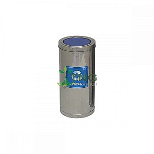 Lixeira 50 litros em aço inox com tampa flip-top colorida