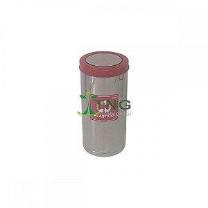 Lixeira 50 litros em aço inox com tampa flip-top colorida