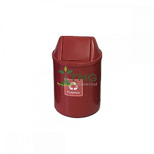 Lixeira 15 litros em plástico com tampa vai-vem