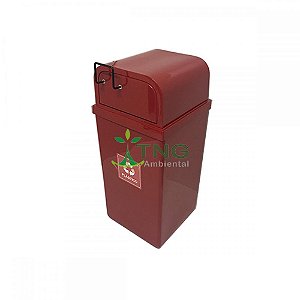 Lixeira 230 litros em fiberglass modelo tampa fast food
