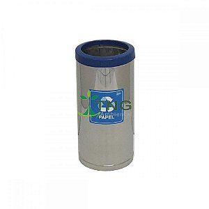 Lixeira 50 litros em aço inox com aro em plástico