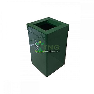 Lixeira 120 litros em fiberglass com aro