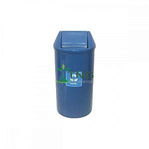 Lixeira 37 litros em fiberglass com tampa vai-vem