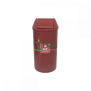 Lixeira 80 litros em fiberglass com tampa vai-vem