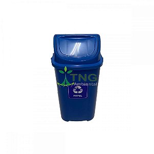 Lixeira 60 litros com tampa vai-vem