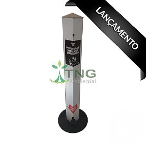 Dispenser em aço com pintura eletrostática para álcool em gel 1 litro