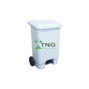 Lixeira 100 litros em plástico com pedal e rodas