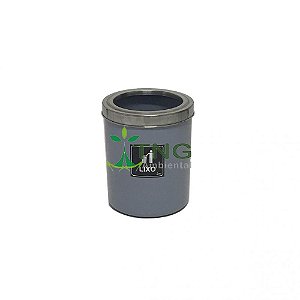 Lixeira 15 litros em plástico com aro em aço inox