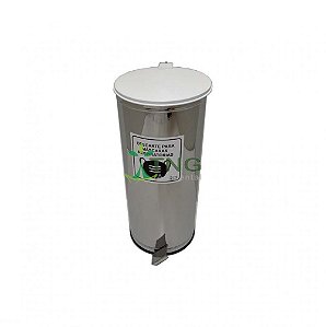 Lixeira 25 litros em aço inox com pedal e balde interno